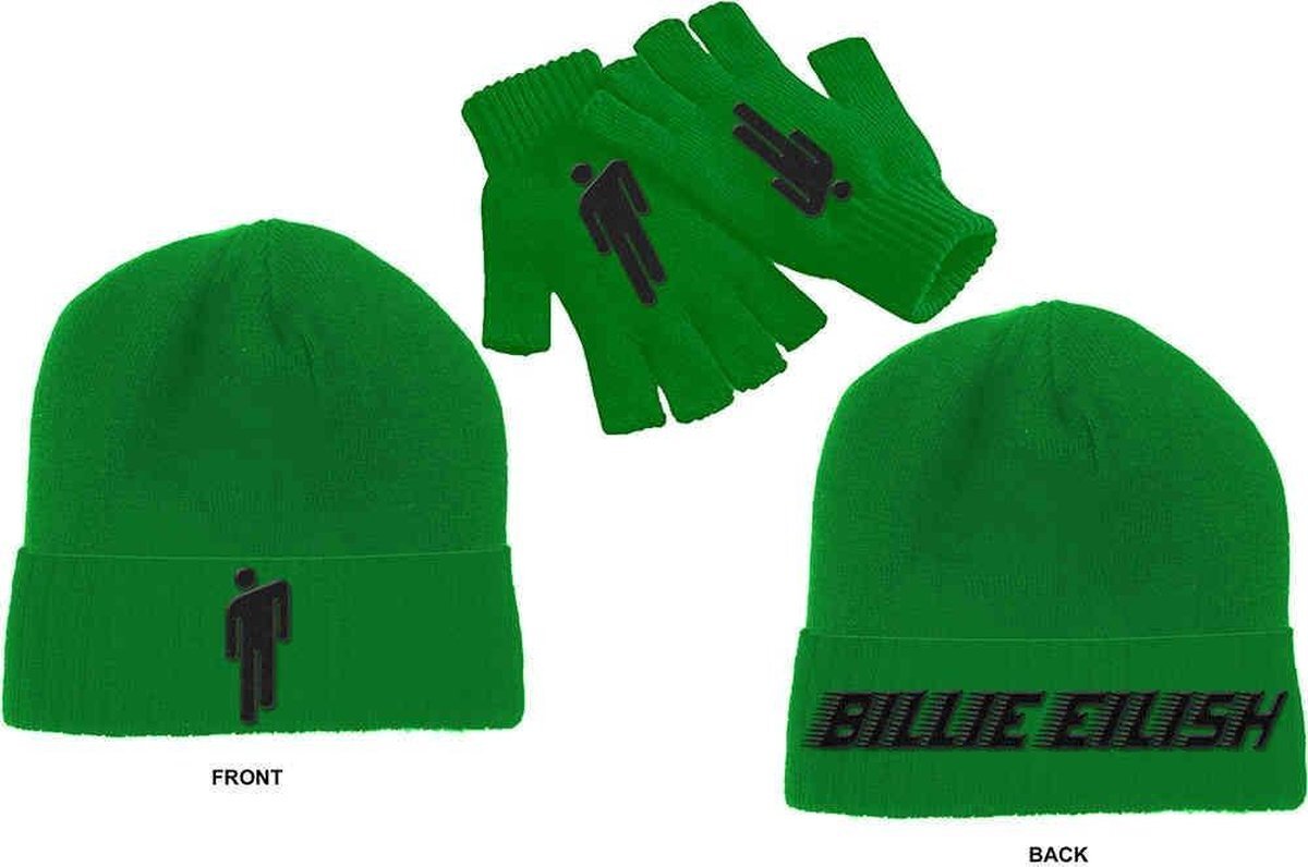 Abbigliamento Billie Eilish: Blohsh Beanie Hat & Gloves (Set Berretto+Guanti)