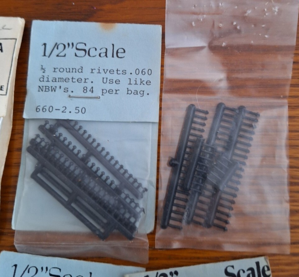 simpson grandt 1/2" g 1/24 scale model train detail parts for cars lot