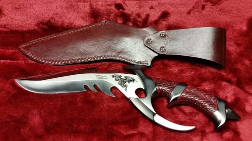 GIL HIBBEN UC898 DRAGON LORD FANTASY KNIFE AND SHEATH