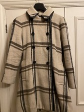 Club Monaco Wool Plaid Check Coat Size M