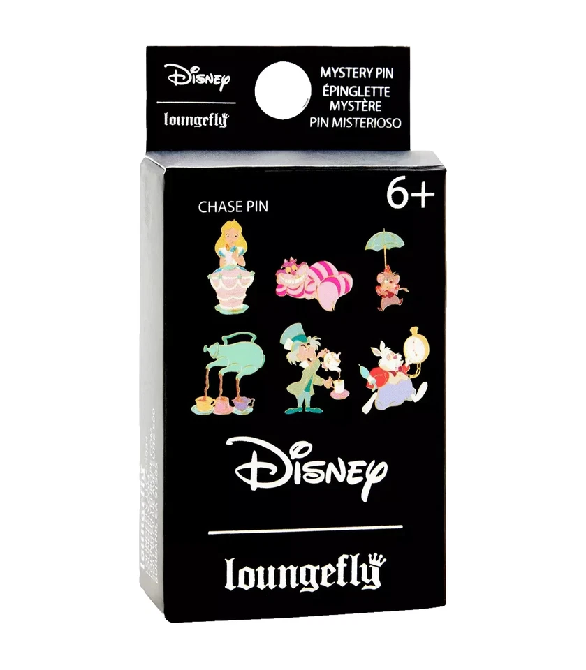 Prendedores misteriosos de no cumpleaños Loungefly Disney Alicia en el País de las Maravillas - Juego completo de 6 Foto 3 de 4
