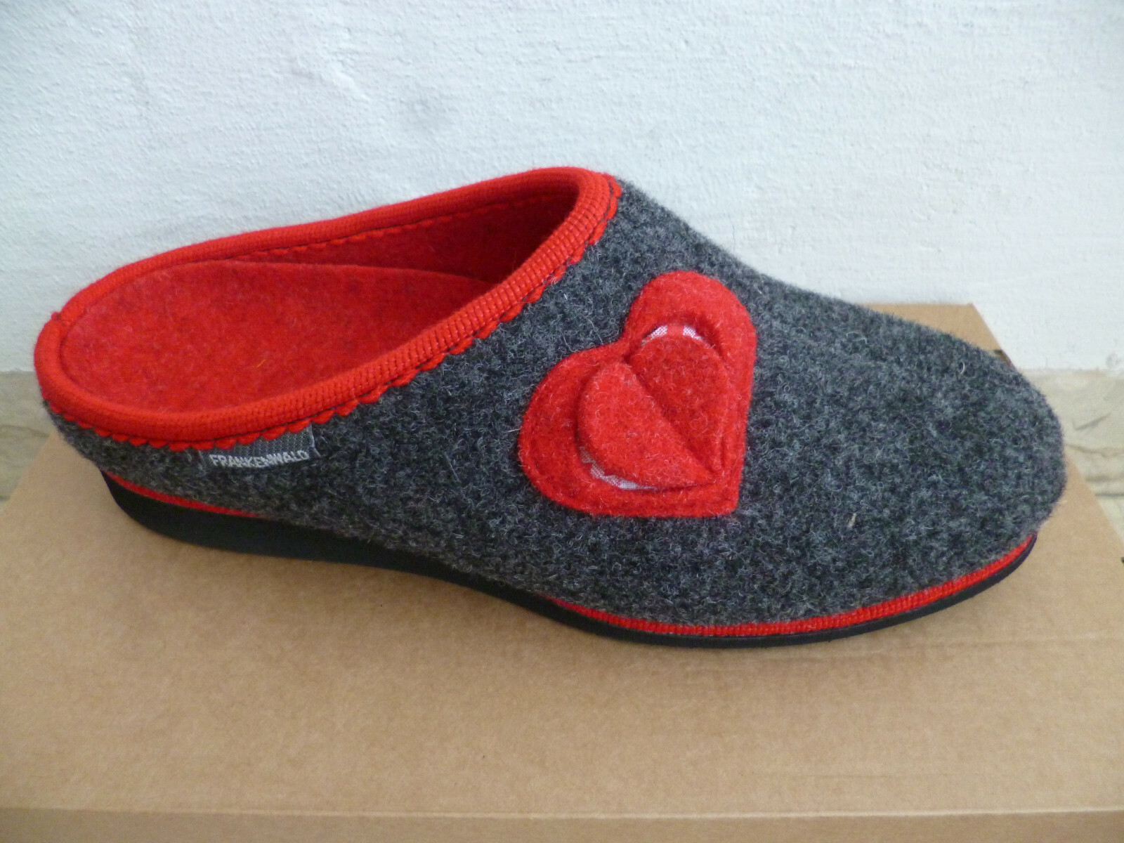 APL Frankenwald pantofole da donna pantofole pantofole feltro grigio rosso