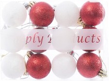 24x Christmas Baubles Tree Balls 2023 Party Wedding Ornament Xmas-Decor Party UK