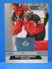 2023 Upper Deck TEAM CANADA JUNIORS Card #79, BENJAMIN GAUDREAU Pride of Program