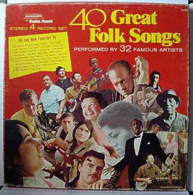 LP-BOX Joan Baez, Ian And Sylvia, Leon Bibb a.o. 40 Great Folks Songs Vanguar