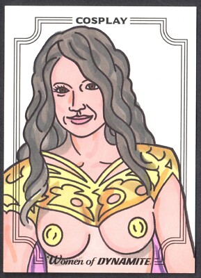 WOMEN OF DYNAMITE COSPLAY (2019) Sketch Card JAMIE RICHARDS Dejah Thoris