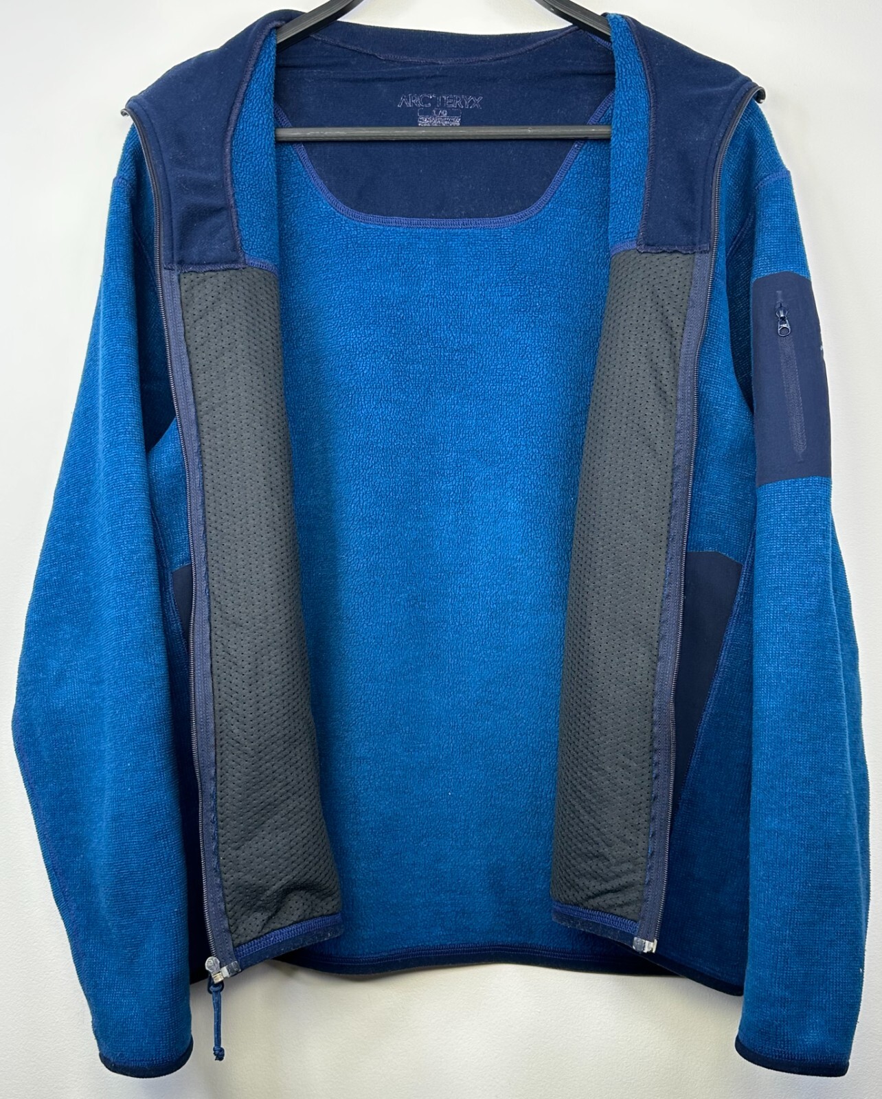 ARC'TERYX COVERT CARDIGAN BLU POLARTEC GIACCA PILE TAGLIA L CANADA