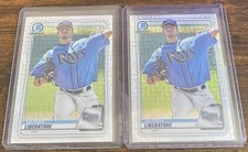 Matthew Liberatore 2020 Bowman Prospects Chrome Mojo Refractor #BCP-89 Lot (2)