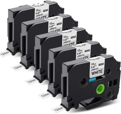 3REE Compatible Brother TZe-231 TZ-231 P-Touch Black On White Label Tape 12mm x 8m