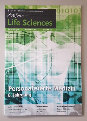 Plattform LIFE SCIENCES * Zeitschrift NEU * April 2018 * Technologie Investment
