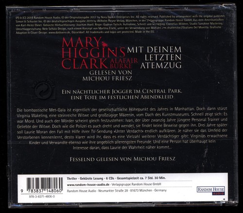 Mary HIGGINS CLARK★MIT DEINEM LETZTEN★Hörbuch★6-CD Thriller★M. FRIESZ liest★NEU★ - Bild 3 von 3