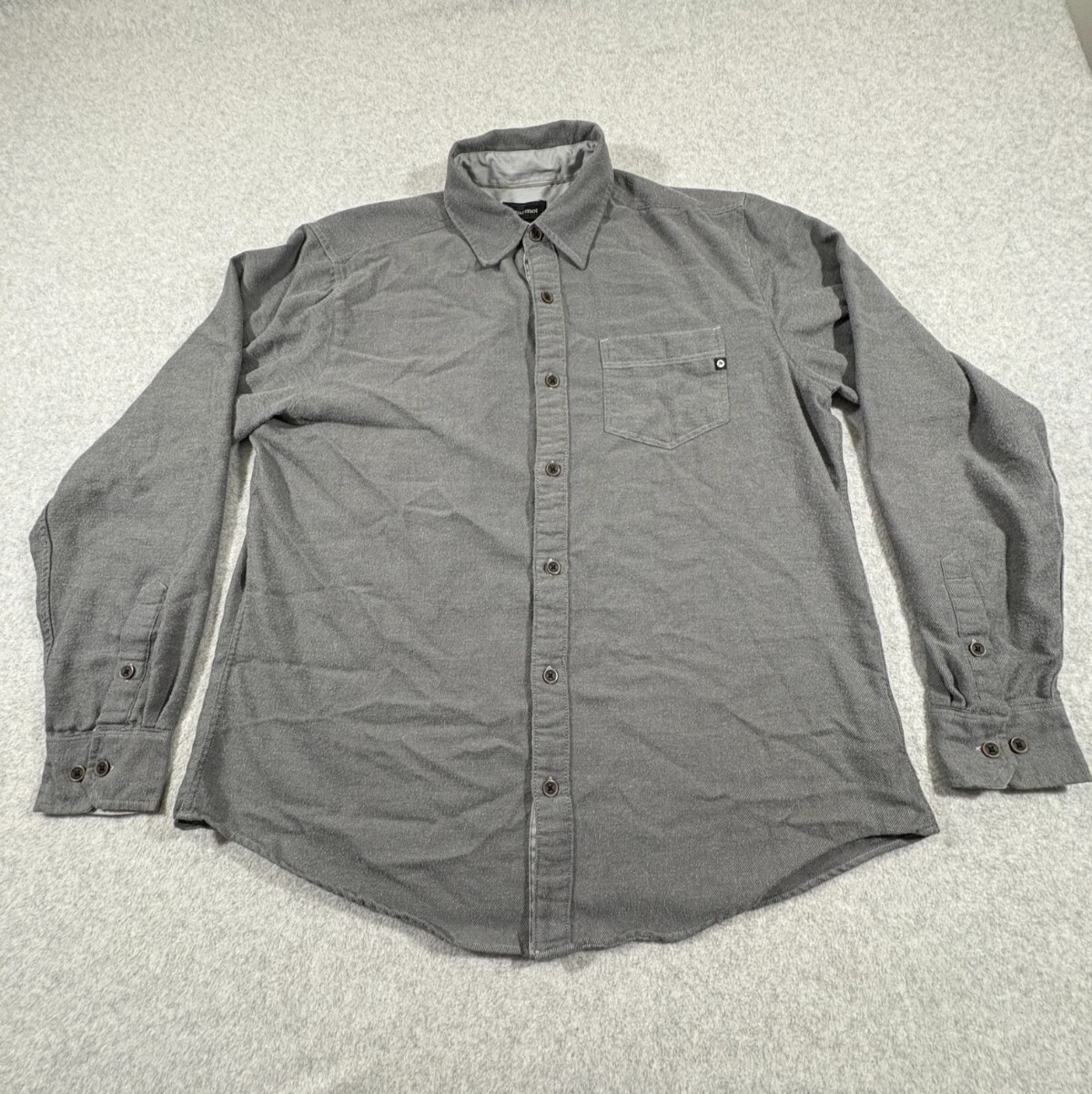Marmot Shirt Mens Large Gray Soft Long Sleeve Outdoor Pocket Hiking Button
Opens in a new window or