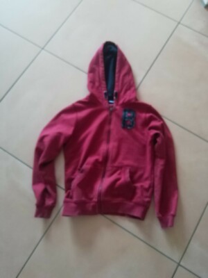 Pepperts Jungen Sweat Jacke Hoody Bordeaux Rot Gr 146 / 152 Pullover 
