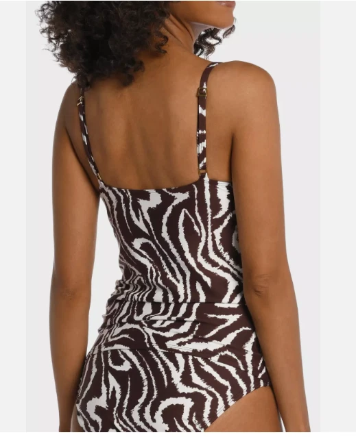 La Blanca L81515 Java Fierce Underwire Tankini Swim Top Size 6 (6567) - Image 2 of 3