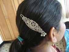 vintage antique tribal old silver hairpin hair clip hair buckle traditional jewe