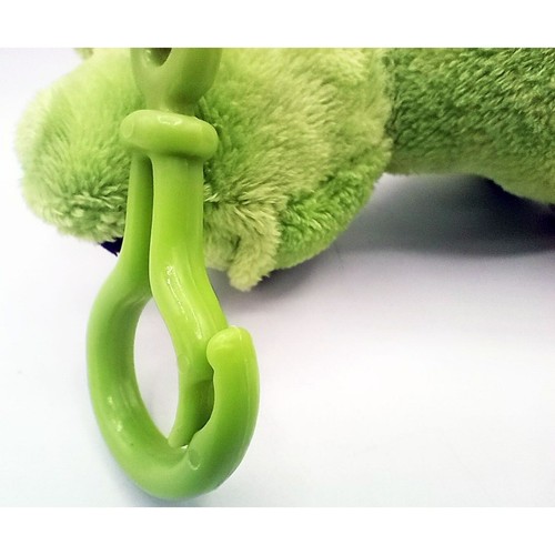 Green Froggy Friends Keychain Toy Soft Frog Plush Blue Eyes Long Lashes 5 Inches - Picture 11 of 15