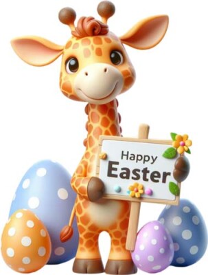 Farbe Ostern Giraffe Eier Wandbild Schlafzimmer Laptop Vinyl Aufkleber Abziehbild 6 Größen