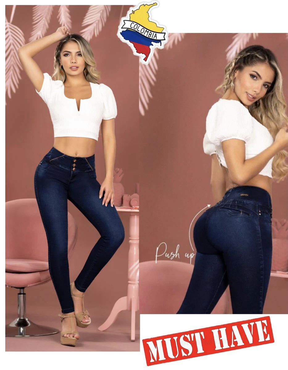 Push Up Jeans para Mujer Pantalones Colombianos Levanta Cola Butt