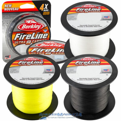 (0,10 /m) Berkley ''FireLine ULTRA 8'' ab 50m Smoke,Crystal,Fluo Green geflochtene