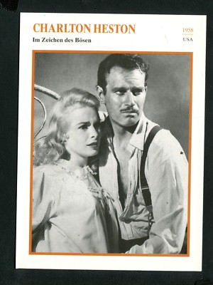 Star Card Charlton Heston in ''Under the Sign of Evil'' - USA 1958 (S-1)