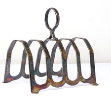 Silver Plated Four-Slice Toast Rack Vintage