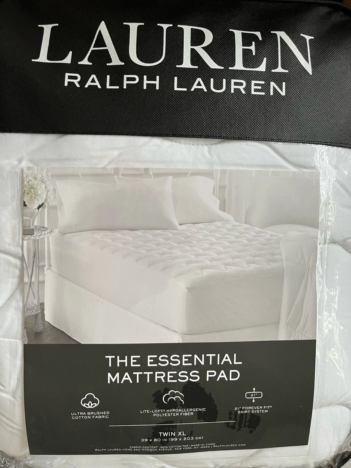 Lauren Ralph Lauren The Essential Quilted Mattress Pad Twin XL Size 39" x 80"