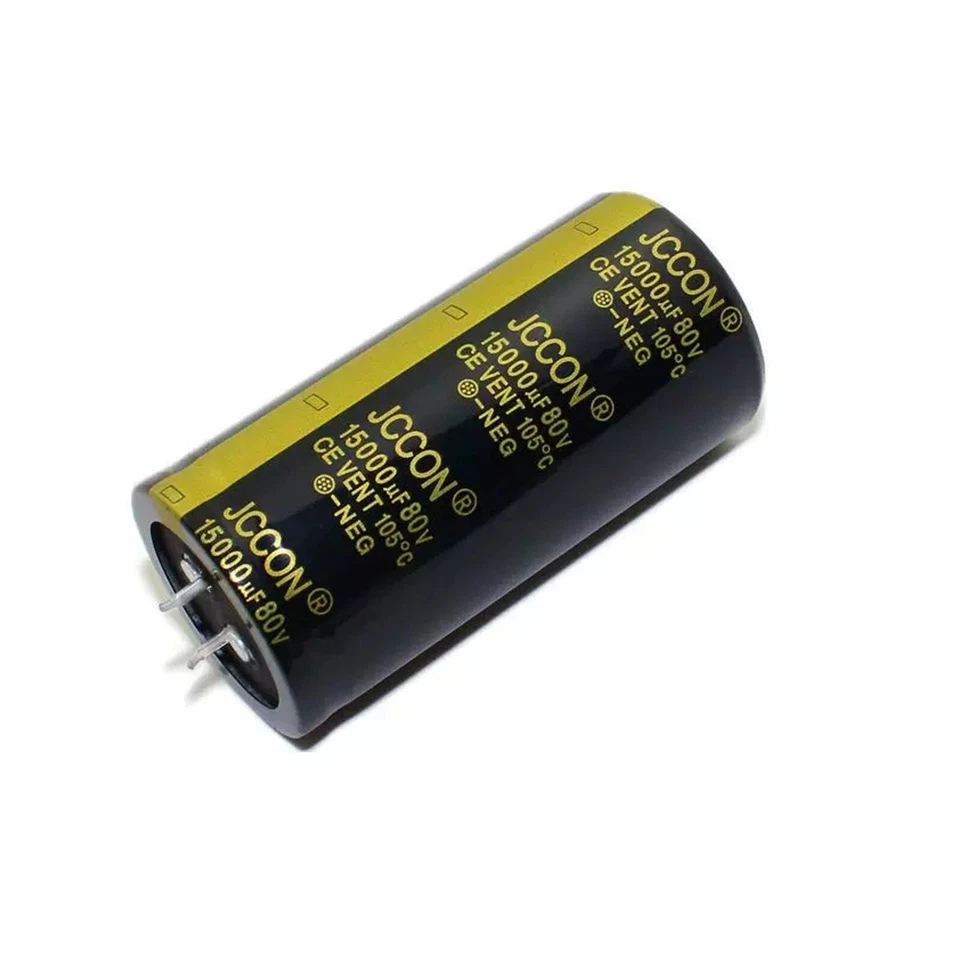 2pcs 15000uf 80V JCCON Black Gold Audio Amplifier Filter Capacitor 35x70mm - Image 4 of 4