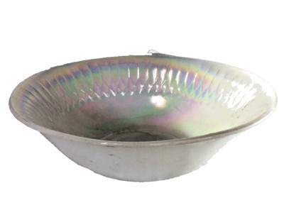 Federal USA Heat Proff iridescent bowl opalescent milk glass 1953 - EUC