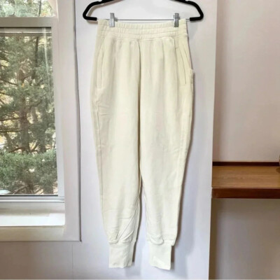 New Free People June Bug Sweatpant Joggers Cream Sz Small