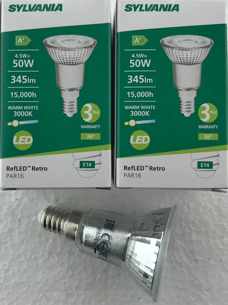 2 pack Sylvania Cooker Hood LED PAR16 4.5 Watt 3000K Warm White