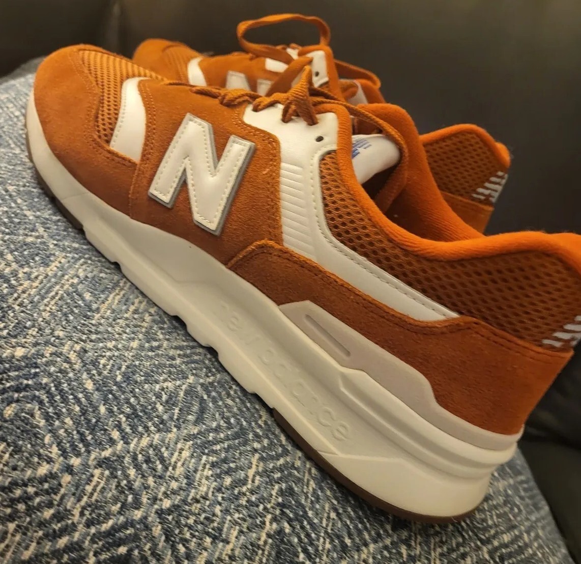 New Balance 574 Cordura Men Casual Retro Shoe Orange Trainer