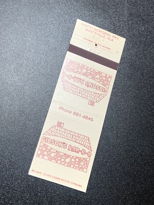 Matchbook Cover - Gibson s Bar-B-Que Huntsville Alabama