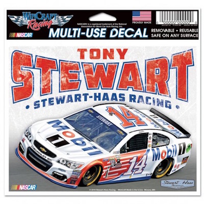 TONY STEWART #14 MOBIL 1 RACING 6''X4'' NASCAR MULIT-USE DECAL 2016