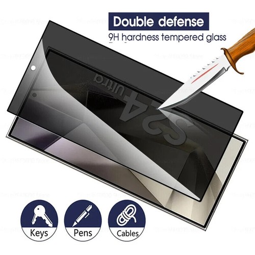 Privacy Easy Install Tempered Glass Screen Protector For Samsung Galaxy S24 S23 - Picture 3 of 12