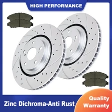 Front Drilled Rotors Brake Pads for Toyota Highlander Sienna Lexus RX350 NX300