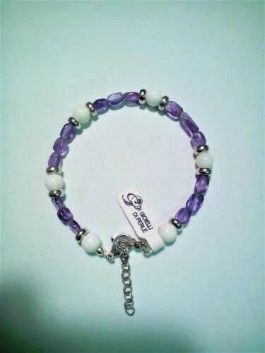 Bracciali di lusso con gemme in argento con pietra principale ametista