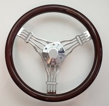 15 Banjo Dark Mahogany Wood Steering Wheel Adaptor Horn Button 15 Banjo Dark Mahogany Wood Steering Wheel Adaptor Horn Button