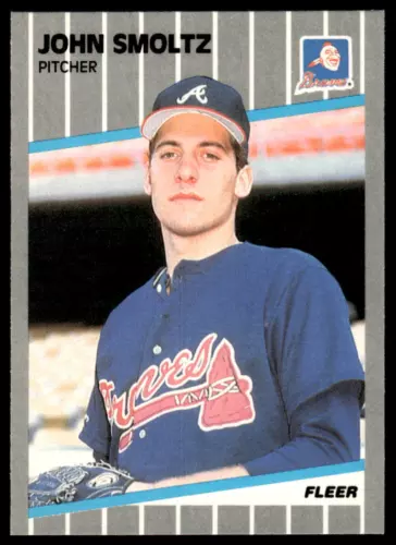 1989 Fleer John Smoltz Rc #602 Atlanta Braves