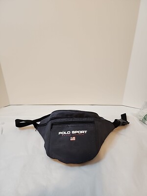 Polo Sport Ralph Lauren Fanny Pack Waist Bag Adjustable Strap Navy Blue 