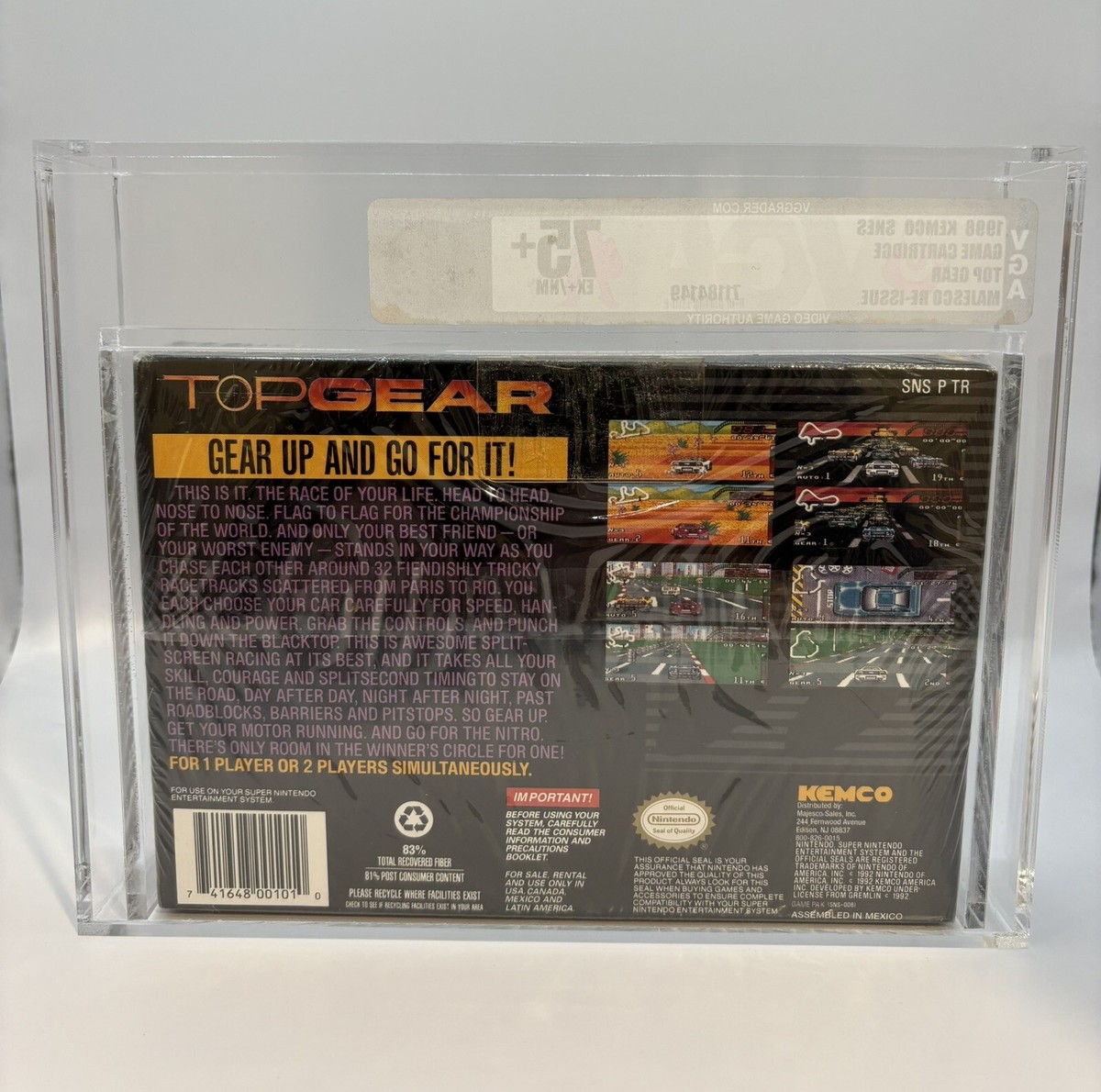 Top Gear (Super Nintendo Entertainment System, 1992) for