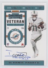 2019 Panini Contenders Veteran Ticket Auto Devante Parker #VT-DP Auto 4l6