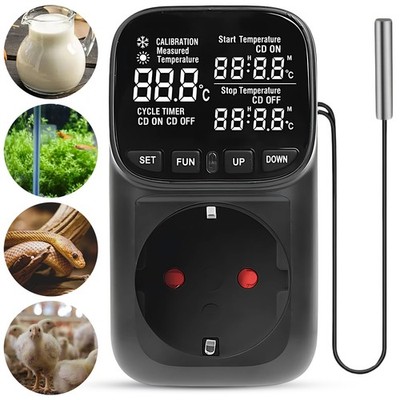 Temperaturregler Digital Smart Thermostat Steckdose EU Stecker Für Gewächshaus