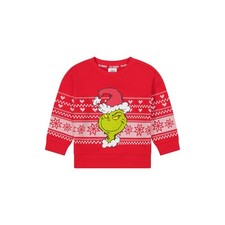 The Grinch Dr. Seuss Toddler Long Sleeve Sweatshirt, Red, 2T
