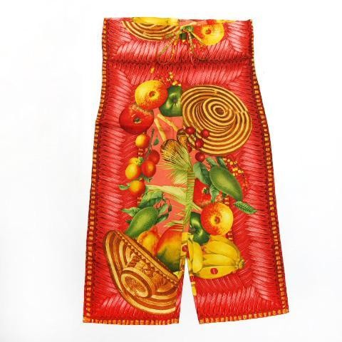 Gucci Fruchtmuster Seide 100% Setup goldener Knopf 44 Größe Made in Italy gebraucht - Bild 3 von 10