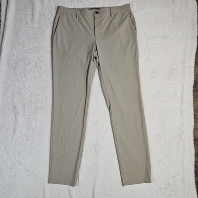 Alberto Men's Slim Chino Pants - Light Khaki Made In Italy 34.