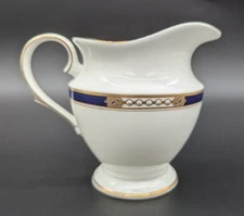 Lenox Royal Treasure One Creamer Blue White Gold Fine Bone China