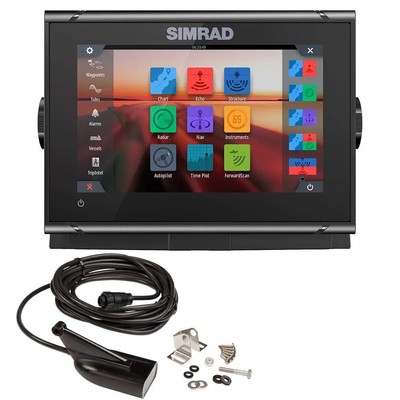 Simrad GO7 XSR Chartplotter/Fishfinder w/HDI Transom Mount Transducer & C-MAP...