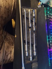 Snap On 6pc 3/8 Drive knurled Extension Set With One Extra Fx18 Inch