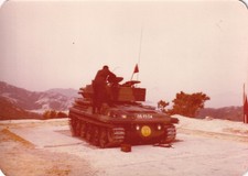 Orig Snapshot Photo British 1st ROYAL TANK REGIMENT SCORPION 1976 HONG KONG 475
