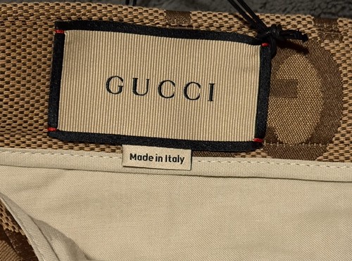 Gucci Jumbo GG pantaloncino tela beige/ebano uomo Gucci taglia 46 autentico - Foto 8 di 14